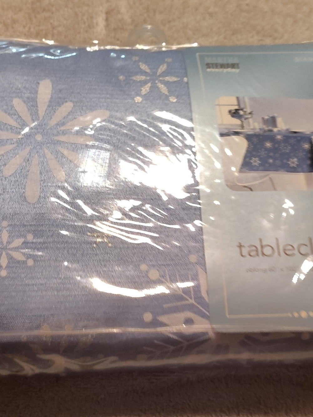 Blue Snowflake Tablecloth